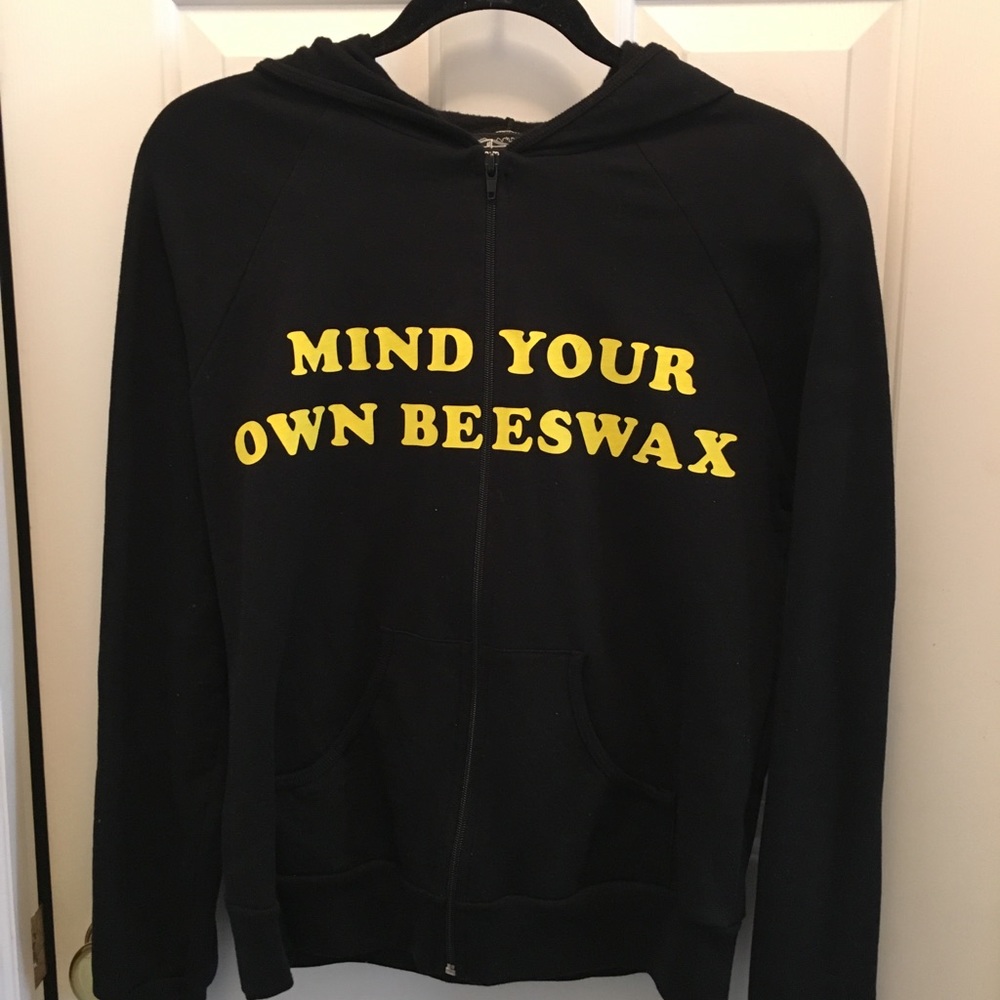 Neighborhoodies Black & Yellow “Mind Your Own Beeswax” 100% Cotton Hoodie